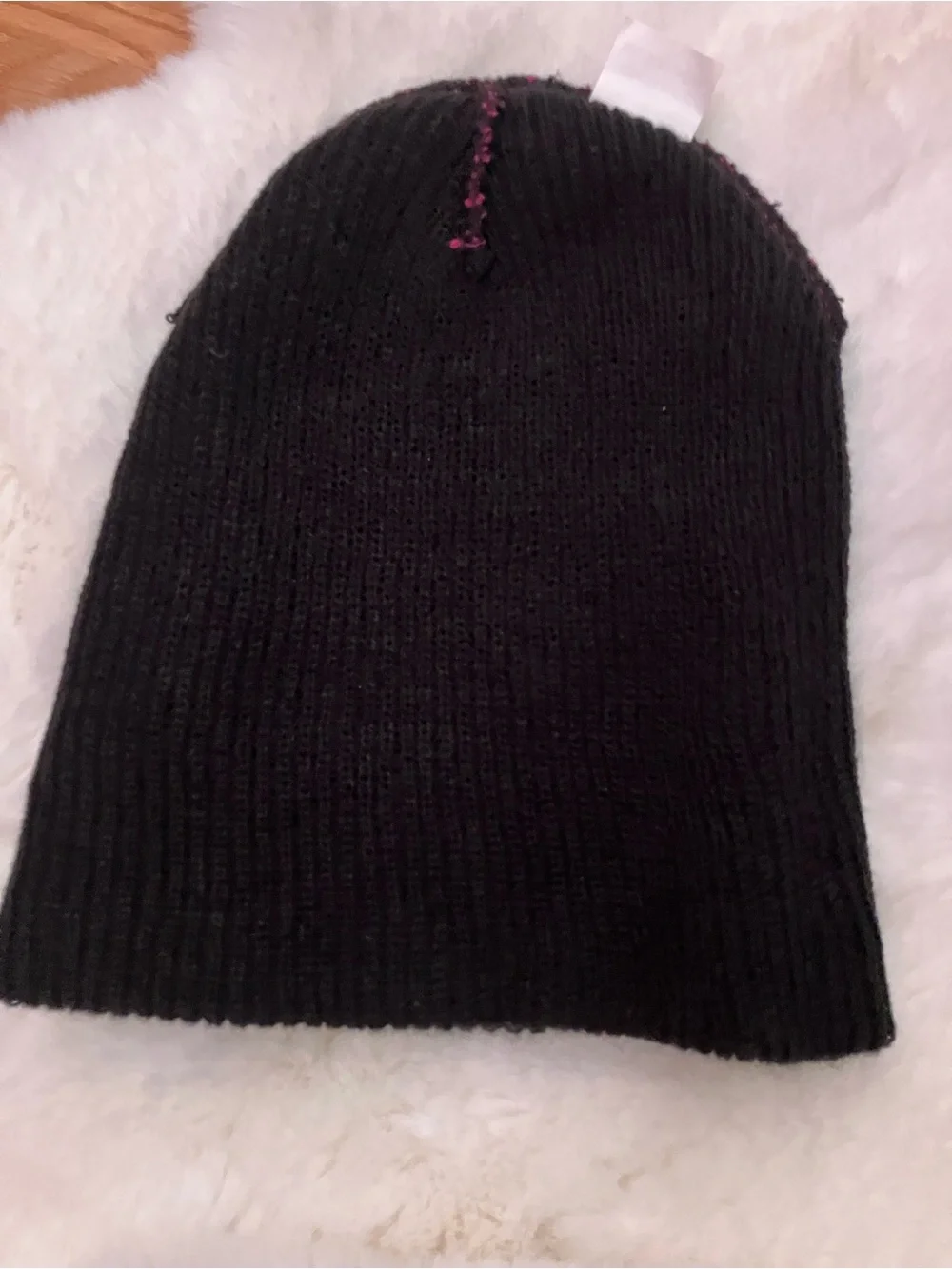 Neff Striped Beanie in Magenta, Teal & Black